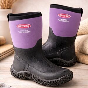 Hiking Boots Dryshod Tuffy Kids Purple Black Waterproof Girls Size 13